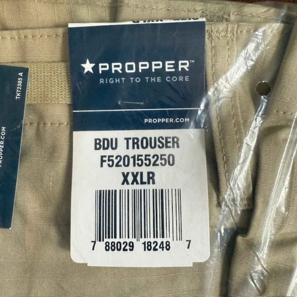 Propper‎ BDU Trousers XXLR Khaki Cargo Military Tactical Pants Durable